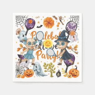 Pickleball Halloween themed for party Napkin