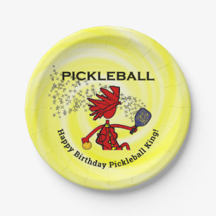 Pickleball Happy Birthday!  Paper Plates