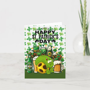 Pickleball Happy St. Patrick's Day Holiday Card