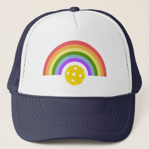 Pickleball Hat: Rainbow Trucker Hat