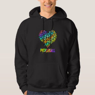 Pickleball Heart - Funny Colourful Paddle Sports P Hoodie