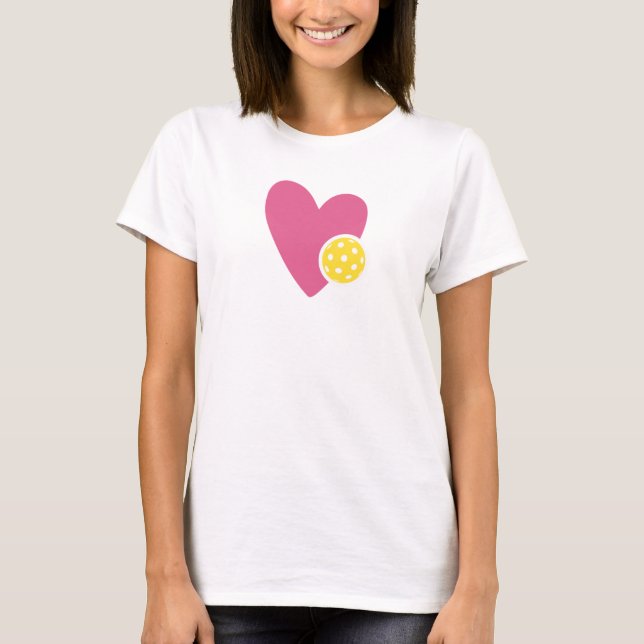Pickleball Heart Pickleball T-shirt for Women (Front)