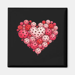 Pickleball heart valentine's day pickleball lover magnet