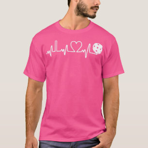 Pickleball Heartbeat I Love Pickleball T-Shirt