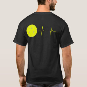 Pickleball Heartbeat Men/Women Tee Shirt - Yellow
