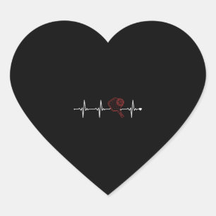 Pickleball Heartbeat Player Pro Team Coach Heart Sticker