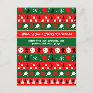 Pickleball Holiday Cheer Postcard