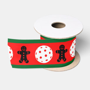 Pickleball Holiday Delight Satin Ribbon