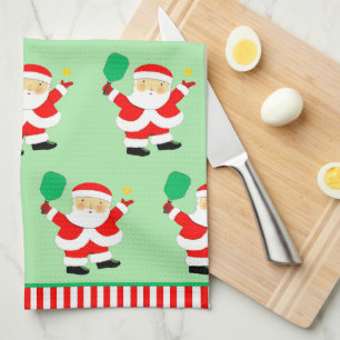 Pickleball Holiday Gift Tea Towel