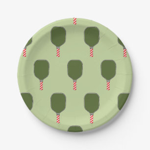 pickleball holiday party paper plate