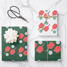 Pickleball Holiday Wrapping Paper