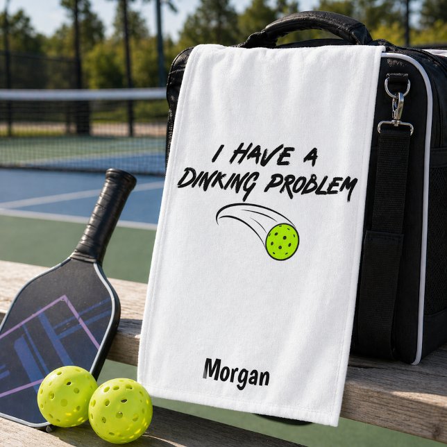 Pickleball Humour | I Have A Dinking Problem Sport Hand Towel (Creator Uploaded)