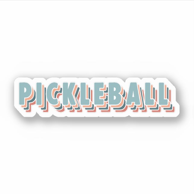 Pickleball in Colourful Multicolor Retro Typograph (Front)