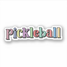 Pickleball in Colourful Multicolor Retro Typograph