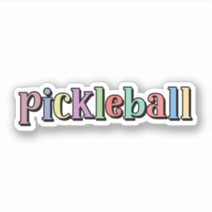 Pickleball in Colourful Multicolor Retro Typograph
