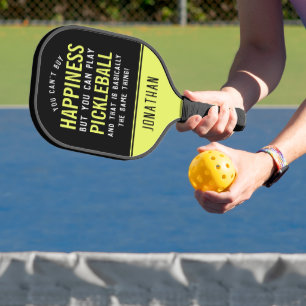 Pickleball is Happiness Funny Pickleball Paddle