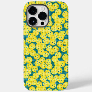 Pickleball is Life - Yellow on Teal Case-Mate iPhone 14 Pro Max Case