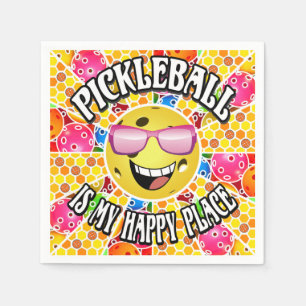 Pickleball is My Happy Place - Colourful Graphic Napkin