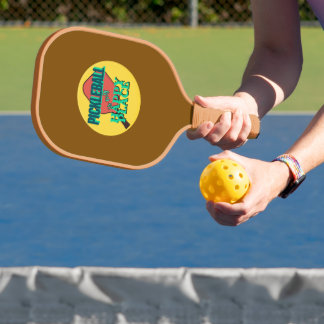 Pickleball is my happy place humour funny paddle
