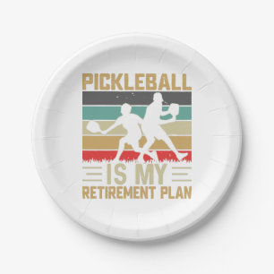 Pickleball Is My Retirement Plan Funny Pickleball  Paper Plate