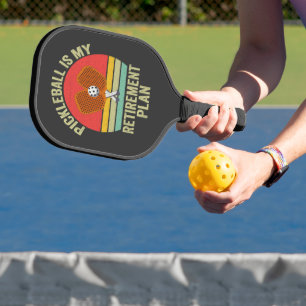 Pickleball Is my Retirement Plan Funny Vintage Dad Paddle