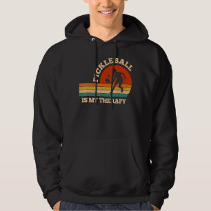 Pickleball Is My Therapy Paddleball Player Hoodie