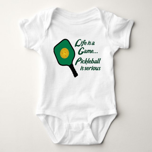 Pickleball is Serious Baby Bodysuit (Front)