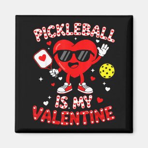 Pickleball is valentines heart women pickle ball magnet