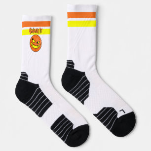 Pickleball Jack O'Lantern Smash It Halloween Socks