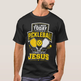Pickleball Jesus Faith Sports Player Court Paddle T-Shirt
