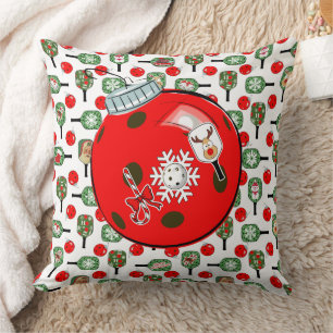 Pickleball Joy Christmas Home Decorations Cushion