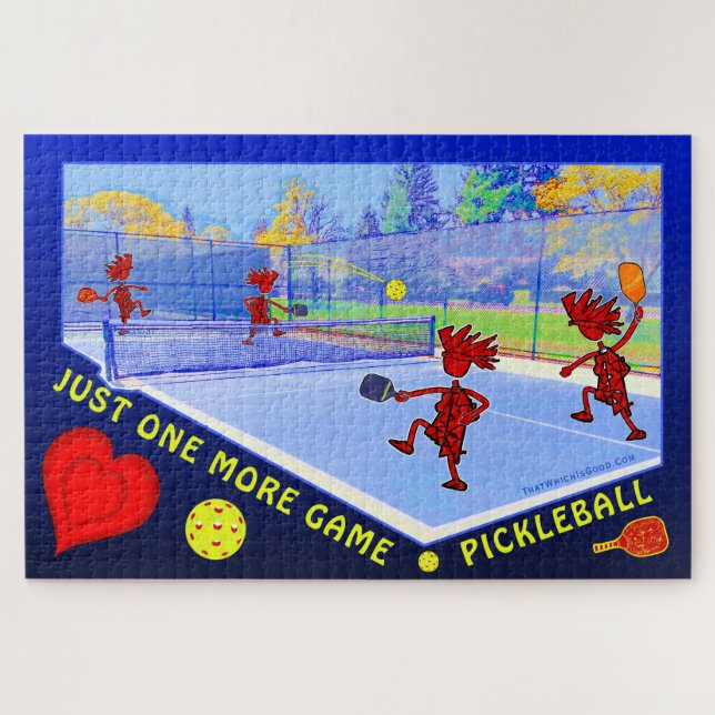 PICKLEBALL Just One More Game Jigsaw Puzzle (Horizontal)