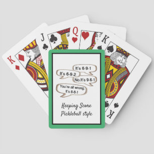 Pickleball Keeping score playing cards