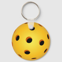 Pickleball Keychain - Yellow