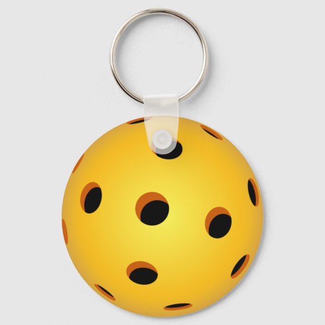 Pickleball Keychain - Yellow (Front)