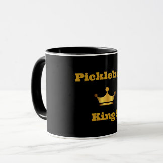 Pickleball King coffee mug - black & gold