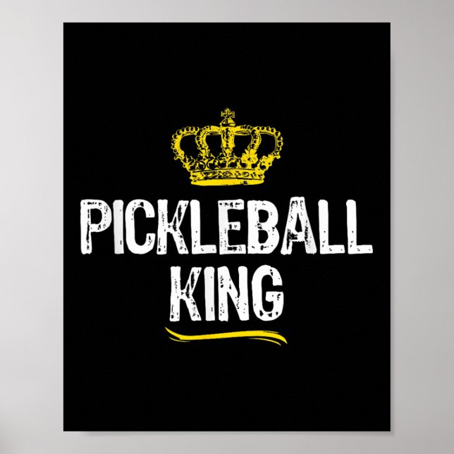 Pickleball King Men Boys Player Funny Cool  Poster (Front)