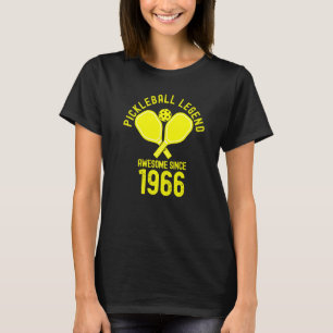 Pickleball Legend Awesome Since 1966 Retro 57th Bi T-Shirt