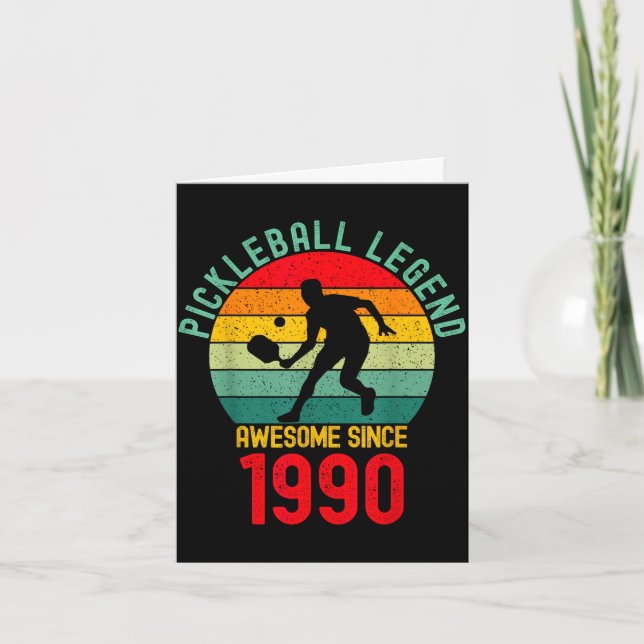 Pickleball legend awesome since 1990 retro 36th card (Front)