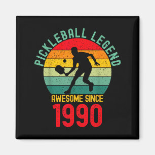 Pickleball legend awesome since 1990 retro 36th magnet