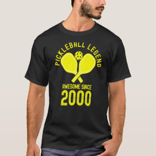 Pickleball Legend Awesome Since 2000 Retro 23rd Bi T-Shirt