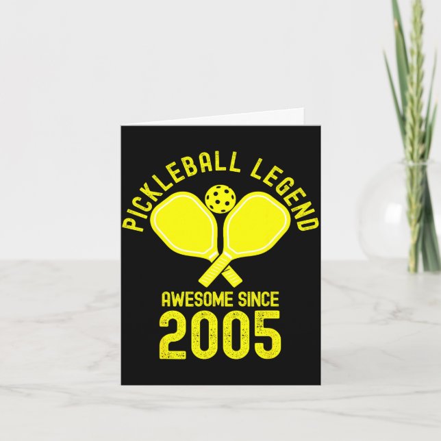 Pickleball legend awesome since 2005 retro 21st card (Front)