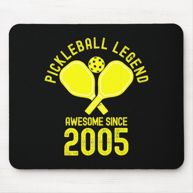 Pickleball legend awesome since 2005 retro 21st mouse pad (Front)