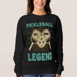 Pickleball Legend Est 2016 Vintage Retro Funny Leg Sweatshirt