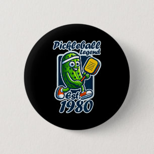 Pickleball legend established 1980 retro 46th 6 cm round badge