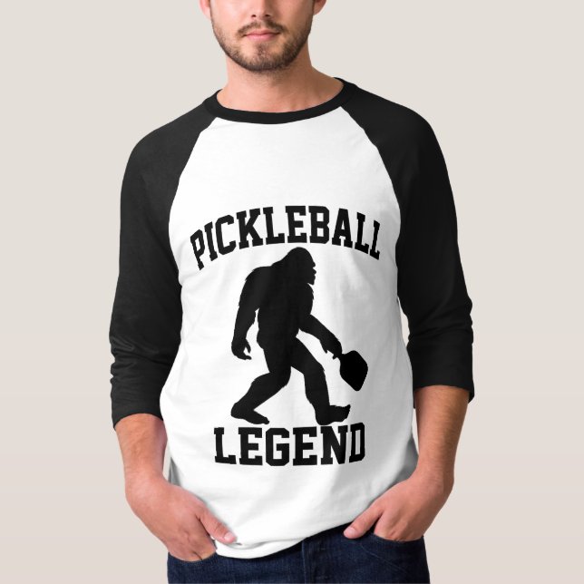 Pickleball Legend Funny Bigfoot  T-Shirt (Front)