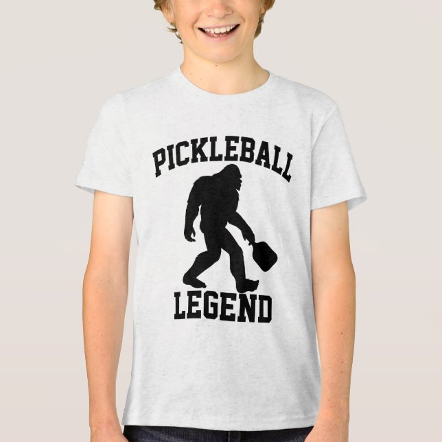 Pickleball Legend Funny Bigfoot  Tri-Blend Shirt (Front)