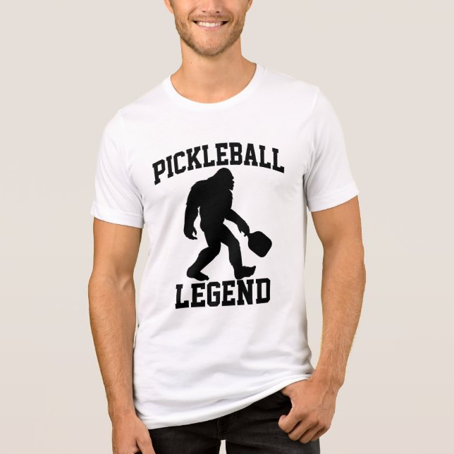 Pickleball Legend Funny Bigfoot  Tri-Blend Shirt (Front)
