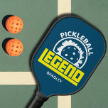 Pickleball Legend Typography Personalised Name Pickleball Paddle<br><div class="desc">Pickleball Legend Typography Personalised Name Pickleball Paddle features the text "Pickleball Legend" in modern script typography with your personalised name below. Perfect gift for dad for Christmas,  birthday and Father's Day. Designed by ©Evco Studio www.zazzle.com/store/evcostudio</div>