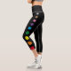 Pickleball Leggings Grey Rainbow Crop Capri